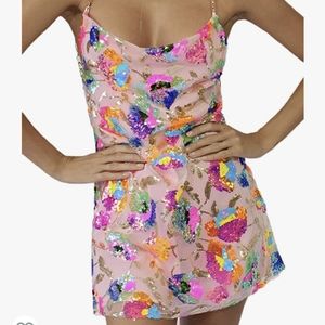 Pink floral party dress Taylor Swift